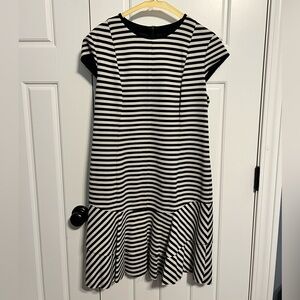 Akris Punto Black and White Striped Dress